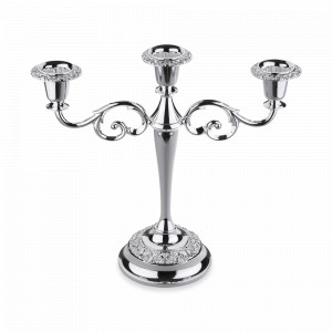 Подсвечник 3-х рожковый, 25 см, нержавеющая сталь, серебро, QUEEN ANNE, Великобритания, QUEEN ANNE (Великобритания)