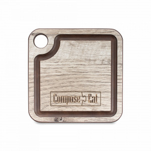 Подставка для чашки /Доска Мини, 10х10см, дуб светлый, композитный материал, серия ProFashion, ComposeEat, Россия, Бирдекели