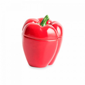 Банка для хранения «Перец», 11,5 см, керамика, красный, серия Перец, Bordallo Pinheiro, Португалия, Банки для хранения чая
