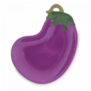 Блюдо для сервировки Баклажан, 26 х 20 см, керамика, фиолетовый, серия Harvest, REPAST, Чехия, Harvest REPAST