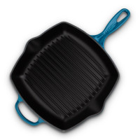 Чугунная сковорода-гриль с рифленым дном, 26 х 26 см, лазурь, LE CREUSET, Франция_00797730056399913130.jpg