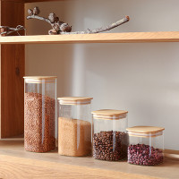 Банка для хранения, 1,1 л, боросиликатное стекло, бамбук, прозрачный, SMART SOLUTIONS, Россия_00811250044390543091.jpg