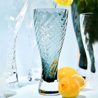 Ваза Дельфин, 25 см, стекло, синий, KROSNO, Польша_00814920046017098513.jpg