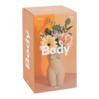 Ваза для цветов White, 19 см, керамика, белый, серия Body, DOIY, Испания_00819740048258213788.jpg