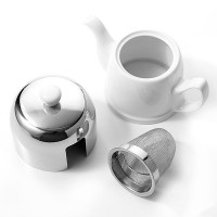 Чайник заварочный с колпаком, 450 мл, фарфор, нержавеющая сталь, белый, серия Salam, GUY DEGRENNE, Франция_00802430052755441338.jpg