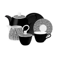 Сервиз чайный на 6 персон, 21 предмет, серия Life Fashion Glamorous Black, SELTMANN, Германия, 