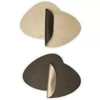 Набор из 4-х двухсторонних сервировочных салфеток, 33 х 41 см, экокожа ПВХ, коричневый/карамельный, серия Drops, LIBERTY JONES, Китай, 