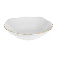 Сервиз столовый на 12 персон, 67 предметов, фарфор, белый, золотой, серия Белый узор, BERNADOTTE, Чехия_00821270056569553467.jpg