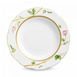 Тарелка закусочная, 23 см, костяной фарфор, белый, декор, серия Цветущая роза, NARUMI, Япония, NARUMI (Япония)