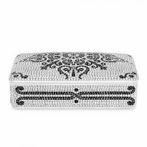 Шкатулка Card Box, 11 х 15 см, фарфор, белый, черный, серия Calcada Portuguesa, VISTA ALEGRE, Португалия, Шкатулки