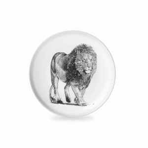 Тарелка десертная «Африканский лев», 20 см, фарфор, белый, декор, серия Марини Ферлаццо, MAXWELL WILLIAMS, Австралия, Тарелки и блюда MAXWELL & WILLIAMS