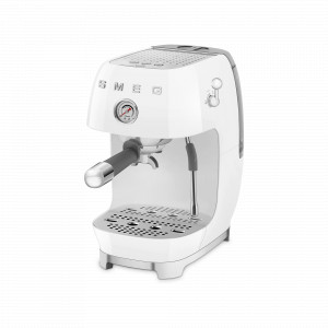 Кофемашина - эспрессо, нержавеющая сталь, пластик, белый, SMEG, Италия, 