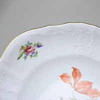 Ваза для фруктов на ножке, 23 см, фарфор, белый, декор, серия Полевой цветок, BERNADOTTE, Чехия_00819640052403892038.jpg