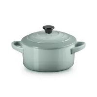 Кокот с крышкой, 250 мл, 10 см, каменная керамика, серый, серия Sea Salt, LE CREUSET, Франция, 