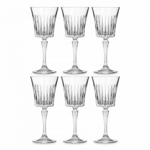 Набор из 6-ти бокалов для вина, 300 мл, хрустальное стекло, серия Timeless, RCR, Италия, Фужеры для вина