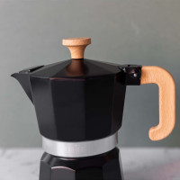 Кофеварка гейзерная, 290 мл, нержавеющая сталь, алюминий, пластик, черный, серия La Cafetiere, KITCHEN CRAFT, Великобритания_00813080051650237500.jpg