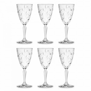 Набор из 6-ти бокалов для вина, 230 мл, хрустальное стекло, серия Laurus, RCR, Италия, Наборы бокалов для красного вина