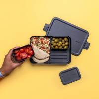 Ланч-бокс Bento большой, 25.5 х 16.7 см, пластик, антрацит, серия Make & Take, BRABANTIA, Бельгия_00812680051396987255.jpg