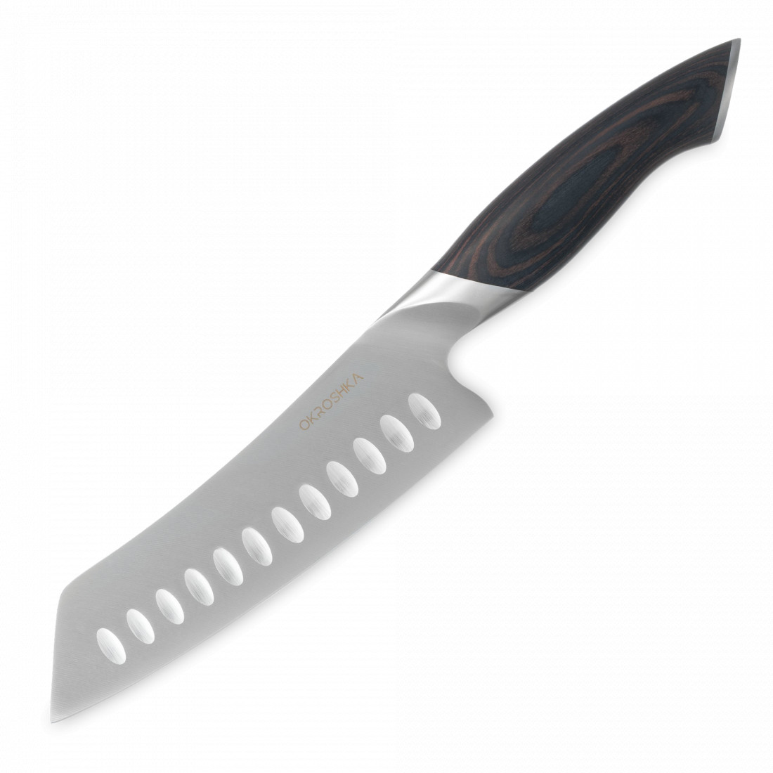 Нож поварской кухонный Сантоку, 17,8 см, серия Truffle, OKROSHKA, Россия