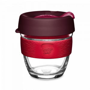 Кружка дорожная Kangaroo Raw S, объем: 227 мл, материал: закаленное стекло, цвет: бордовый, серия Brew, KEEPCUP, Австралия, KEEPCUP (Австралия)