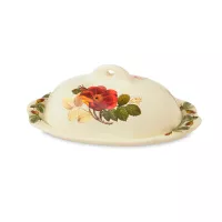 Масленка, 22,5 х 15,5 х 9,5 см, керамика, белый, декор, серия Regale, NUOVA CER, Италия, 