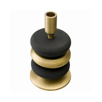 Подсвечник на одну свечу, 20 см, металл, черный, золотистый, серия Stone, BERGENSON BJORN, Великобритания_00813860062935044306.jpg