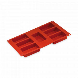 Форма для приготовления пирожных Rettangolo, размер: 30,5 х 18 см, материал: силикон, цвет: красный, SILIKOMART, Италия, SILIKOMART (Италия)