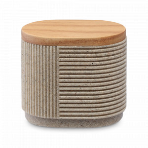 Банка для хранения Dune, 10 х 9 см, полирезин, каучуковое дерево, песочный, серия Bath, BERGENSON BJORN, Великобритания, BERGENSON BJORN (Великобритания)