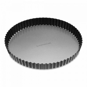 Форма для выпечки рифленая со съемным дном и антипригарным покрытием, 28 см, сталь, графит, серия MasterClass, KITCHEN CRAFT, Великобритания, Формы для выпечки Kitchen Craft