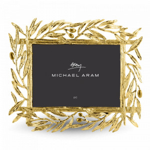 Рамка для фото «Золотая оливковая ветвь», 25 х 20 см, нержавеющая сталь, золотистый, серия Olive Branch, MICHAEL ARAM, США, MICHAEL ARAM (США)