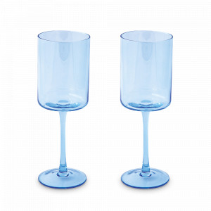 Набор из 2-х бокалов для вина, 380 мл, стекло, голубой, серия Rainbow, EASY LIFE (R2S), Италия, Бокалы для белого вина