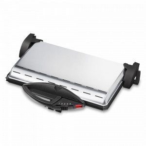 Гриль - вафельница, 12 х 46 х 34 см, нержавеющая сталь, алюминий, черный, стальной, STEBA, Германия, STEBA (Германия)