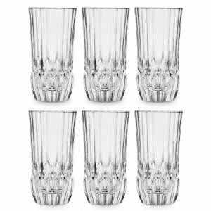 Набор из 6-ти стаканов для воды, 400 мл, хрустальное стекло, серия Adagio, RCR, Италия, Скидка -30% на итальянское стекло RCR