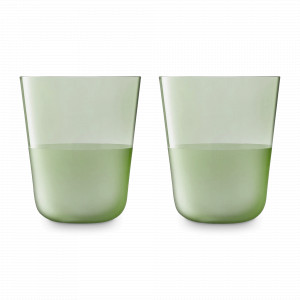 Набор из 2-х стаканов, 380 мл, стекло, зеленый, серия Arc Contrast, LSA International, Великобритания, LSA International (Великобритания)