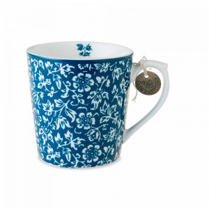Кружка , 12 см, 0,35 л, фарфор, синий, белый, серия Sweet Alyssum, Laura Ashley, Великобритания, LAURA ASHLEY (Великобритания)