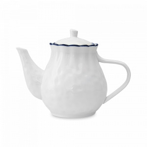 Чайник заварочный, 875 мл, 16 см, фарфор, белый, синий, серия Santorini, LIBERTY JONES, Россия, Чайники заварочные