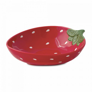 Блюдо сервировочное Клубника, 22 х 18.5 см, фарфор, красный, серия Jardin Des Fraises, EASY LIFE (R2S), Италия, Jardin Des Fraises EASY LIFE R2S