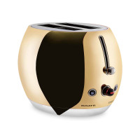 Тостер двухслотовый, нержавеющая сталь, пластик, золотой, серия Romeo, BUGATTI, Италия
