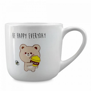 Кружка Медвежонок, 400 мл, керамика, белый, декор, серия Animals, REPAST, Чехия, Кружки REPAST