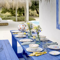 Блюдо Sea Blue, 33 см, керамика, белый, декор, серия Summer Bliss, COSTA NOVA, Португалия_00823920040154214134.jpg