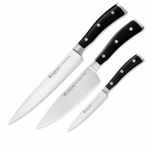 Набор из 3-х кухонных ножей поварская тройка, серия Classic Ikon, WUESTHOF, Золинген, Германия, Поварские тройки ножей