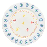 Блюдо Sea Blue, 33 см, керамика, белый, декор, серия Summer Bliss, COSTA NOVA, Португалия, 