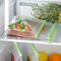 Набор из 3-х плоских пакетов для хранения продуктов, 500 мл + 1 л + 1.5 л, силикон, зеленый, серия Reuse & Reduce, LEKUE, Испания_00817020064401036426.jpg