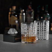 Набор из 3-х предметов Square Ice Cube,  два стакана 345 мл и емкость для льда, прозрачный, хрустальное стекло, пластик, серия Square, NACHTMANN, Германия_00810480050791323589.jpg