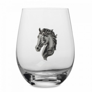Стакан для виски «Голова коня», 450 мл, стекло, металл, серия Horse, ANNA LAFARG, Китай, Бокалы для виски