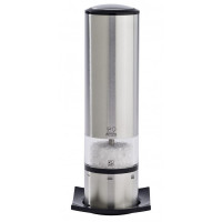 Мельница для соли электрическая 20 см, матовая сталь/акрил, серия Elis, PEUGEOT, Франция_00776260058452353873.jpg