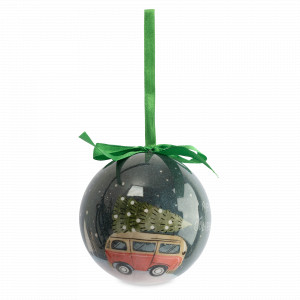 Украшение новогоднее - шар Лошади в упряжке, 8 см, пенопласт, белый, декор, серия Horse, ANNA LAFARG, Китай, Horse ANNA LAFARG