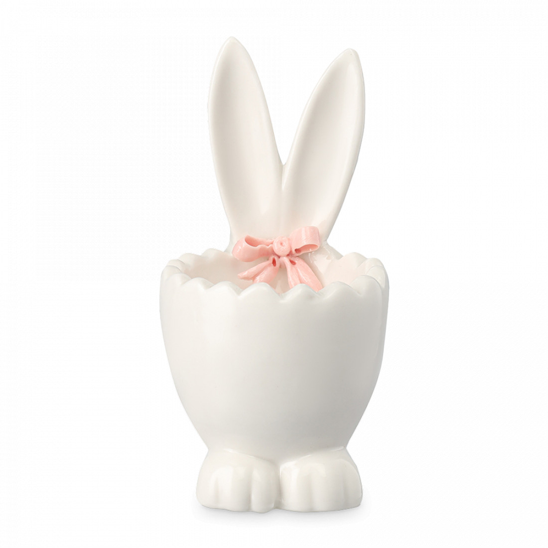 Подставка для яиц Magic Rabbit, 11.5 см, доломит, белый, розовый, серия Easter Essential, TKANO, Россия