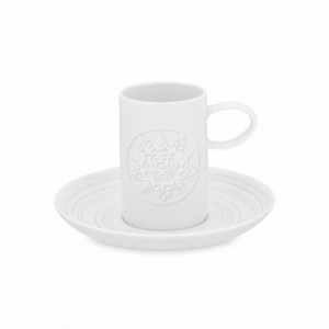 Пара кофейная, 100 мл, фарфор, белый, серия Ornament, VISTA ALEGRE, Португалия, VISTA ALEGRE (Португалия)