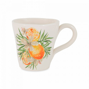 Кружка , 400 мл, керамика, белый, декор, серия Sicilia, HOME &amp; STYLE, Италия, HOME & STYLE (Италия)